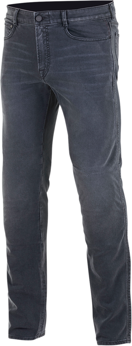 Black Alpinestars Copper v2 Plus denim pants in US 36 / EU 52, with visible stitching and logo details.