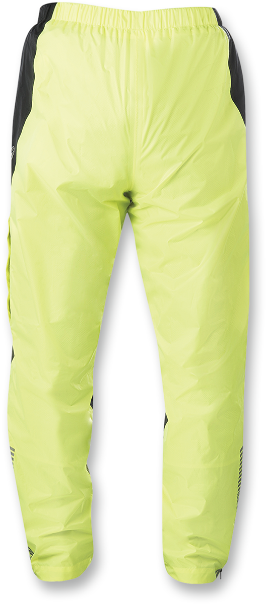 Alpinestars Hurricane Rain Pants in yellow and black, XL size, designed for waterproof protection and outdoor riding comfort.