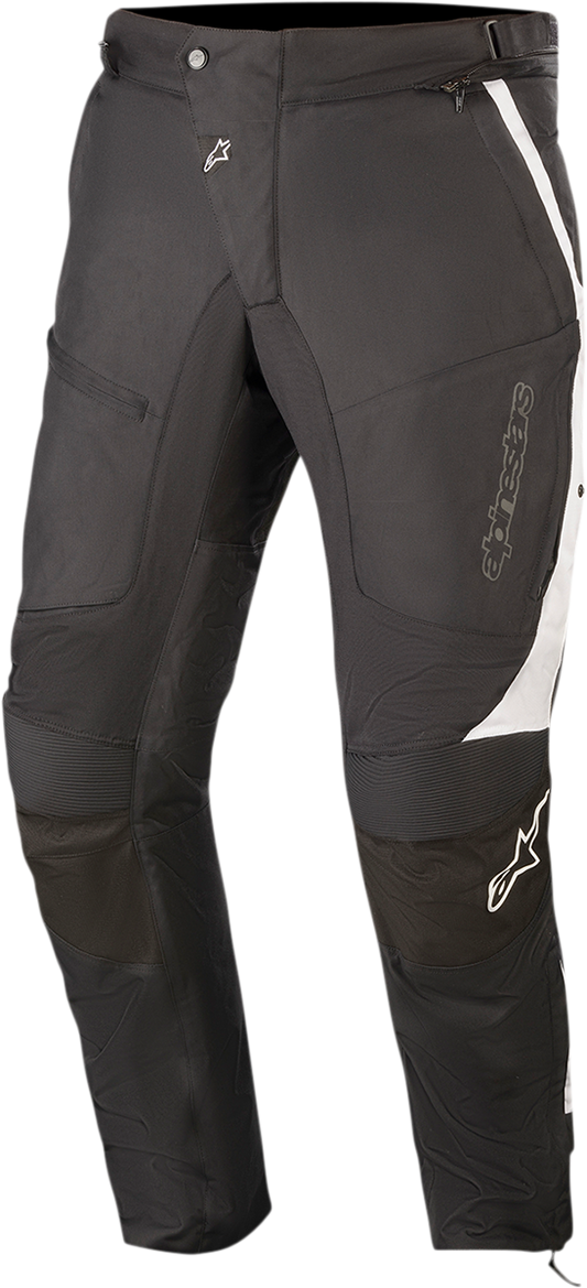 Alpinestars Raider v2 Drystar® riding pants in black and white, small size, featuring durable textile and protective armor.