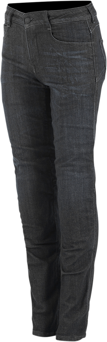 Alpinestars Stella Daisy v2 black motorcycle pants, US 26 / EU 40, with reinforced knee protection and sleek design.