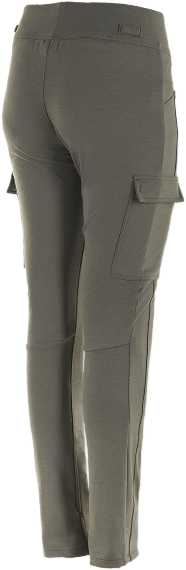 Alpinestars Stella Iria Pants in green, large size, motorcycle riding pants with protective features and sporty design.