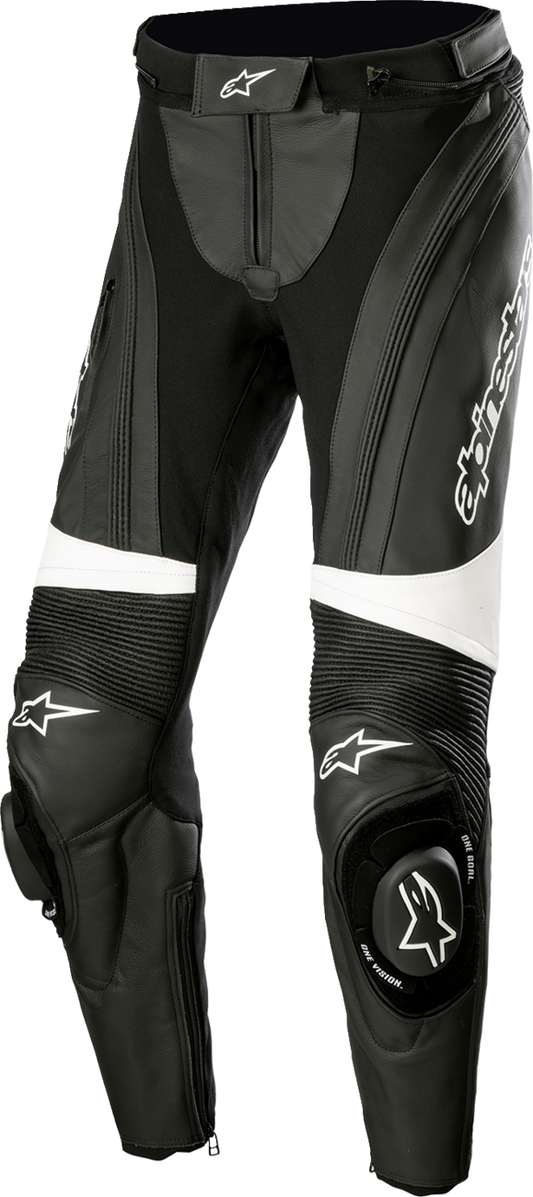 Alpinestars Stella Missile v3 black motorcycle riding pants with protective armor, US 34 / EU 48, designed for durability and comfort.