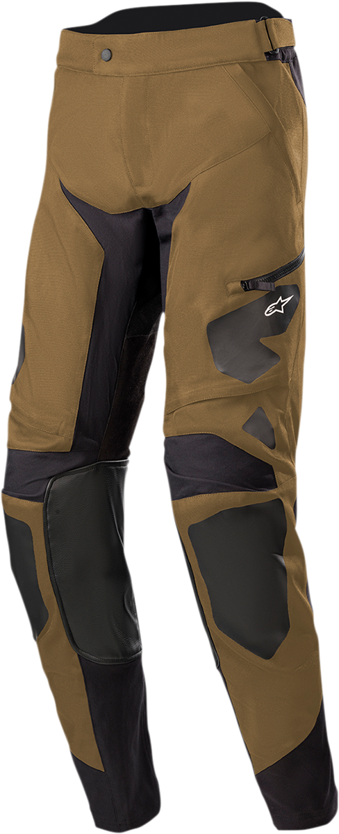 Alpinestars Venture XT in-the-boot motorcycle pants in tan and black, large size, featuring durable fabric and protective padding.