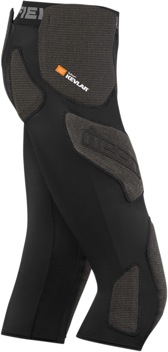 Bill's Exhausts ICON Field Armor™ compression pants in black, 2XL, showcasing durable, form-fitting athletic pants with reinforced construction.