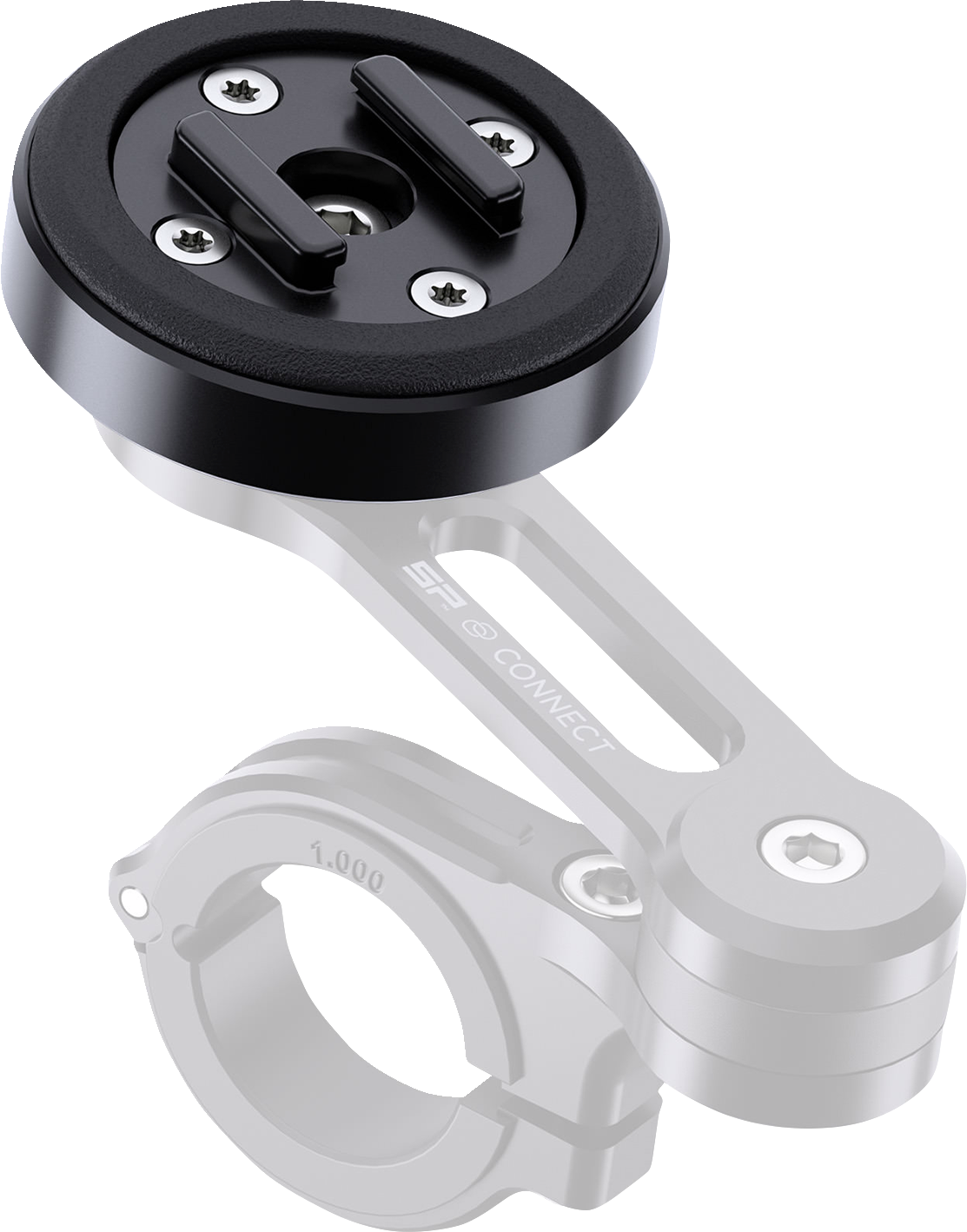 Bill's Exhausts SP CONNECT Anti-Vibration Module for phone in black, designed to reduce vibrations and secure device attachment.