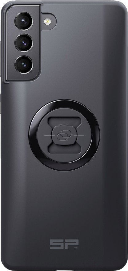 Bill's Exhausts Samsung S21+ SP CONNECT phone case showing textured black design with secure edges and branding details.