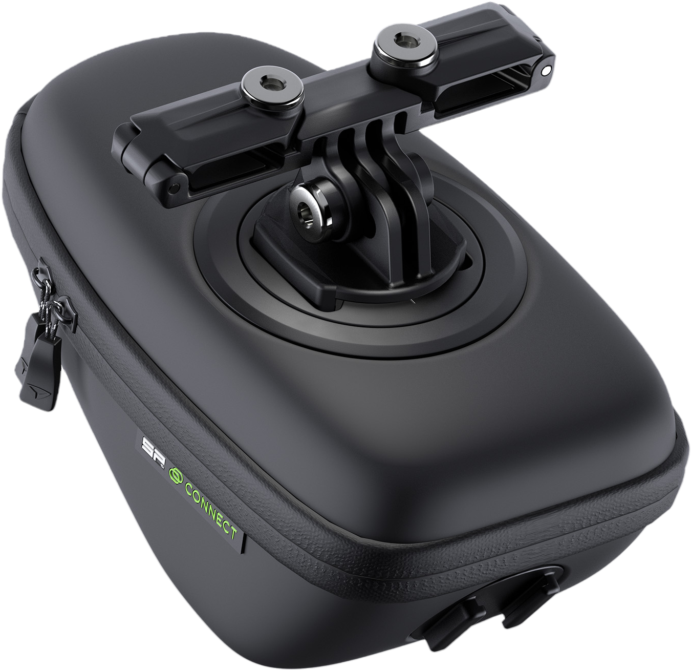 Bill's Exhausts SP CONNECT Saddle Case Set 53133 for phone, black protective case with saddle design, attached to motorcycle handlebar
