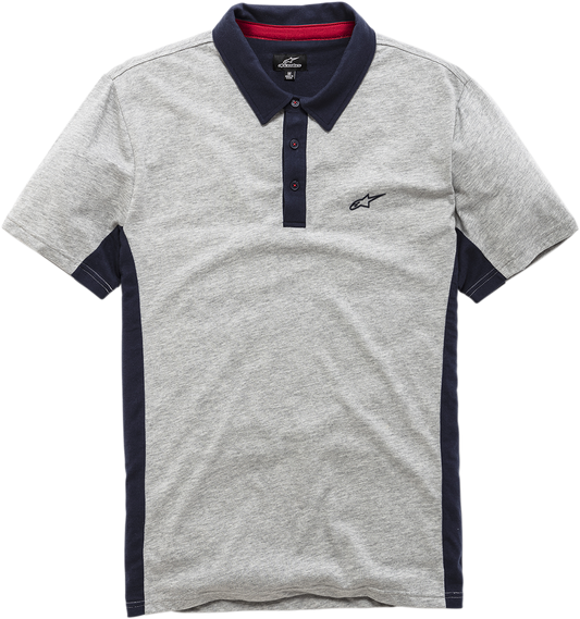 Alpinestars Champion Polo Shirt in Heather Gray and Navy, XL size, casual men's polo shirt with brand logo on chest.