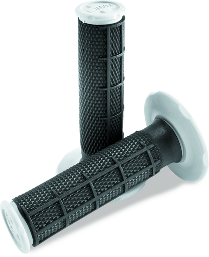 ProTaper 1/2 Waffle Grips by Bill's Exhausts in black, dual density rubber for motorcycle handlebar grip comfort and control.