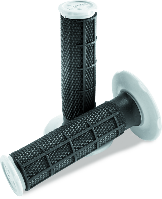 ProTaper 1/2 Waffle Grips by Bill's Exhausts in black, dual density rubber for motorcycle handlebar grip comfort and control.