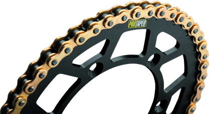 ProTaper Chain 420MX 134L for motorcycle, shown in black with metal links, designed for high-performance riding.
