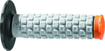 ProTaper Pillow Top Grips in black, gray, and orange with soft padding for comfortable motorcycle handlebar grip.