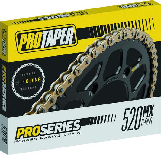 ProTaper Pro Series Forged 520 Slim O-Ring Chain 120L on motorcycle, durable and high-performance chain by Bill's Exhausts.