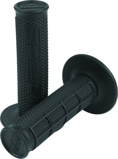 Black ProTaper Sport 1/2 Waffle grips by Bill's Exhausts featuring textured rubber surface for enhanced motorcycle grip.
