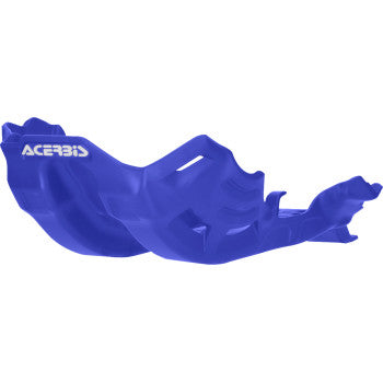 Blue Acerbis skid plate for Yamaha YZ250F 2024 motorcycle, providing durable protection for off-road riding.