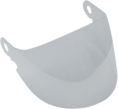Silver mirror outer shield for AFX FX-50 helmet, protective gear by Bill's Exhausts with reflective finish.