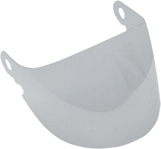 Silver mirror outer shield for AFX FX-50 helmet, protective gear by Bill's Exhausts with reflective finish.