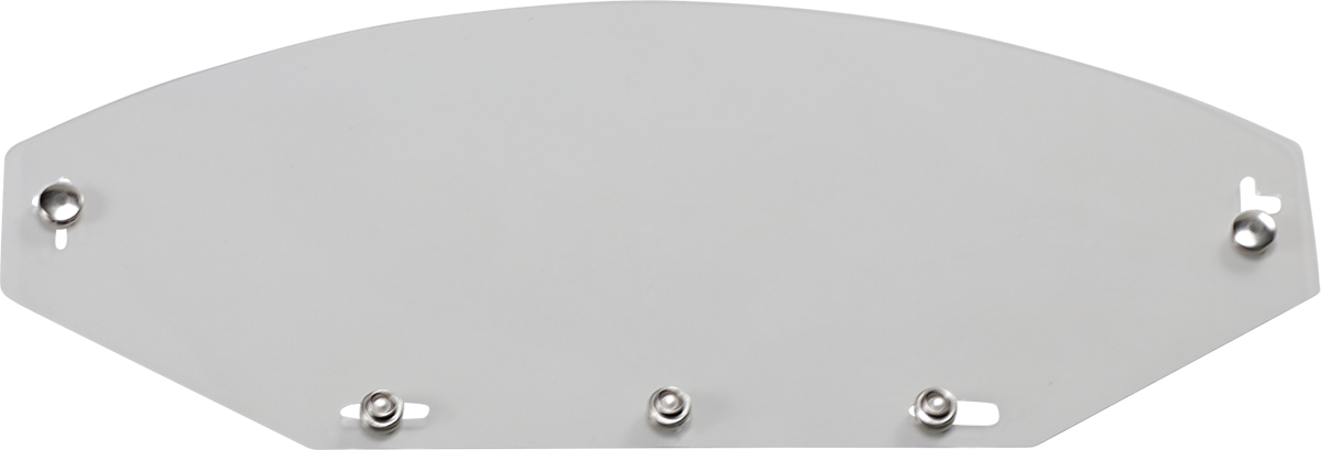 Clear flat AFX Vintage 5-Snap Shield protective gear by Bill's Exhausts, designed for safety and visibility.