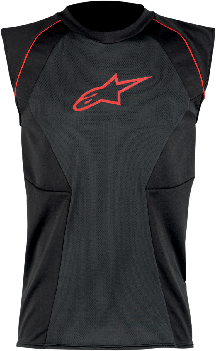 Alpinestars MX Cooling Vest in black and red, small size, designed for protective gear and cooling during motocross riding.