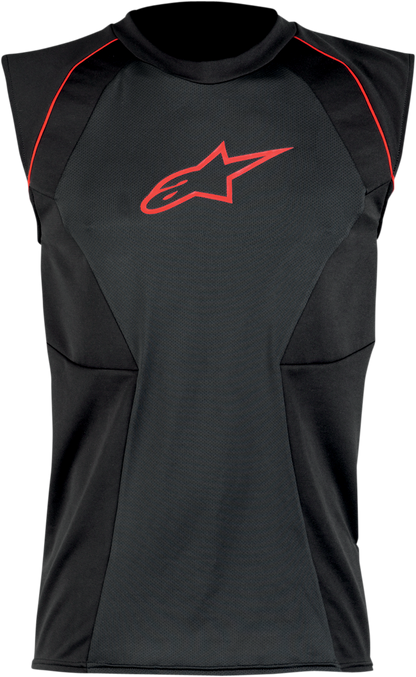 Alpinestars MX Cooling Vest in black and red, small size, designed for protective gear and cooling during motocross riding.