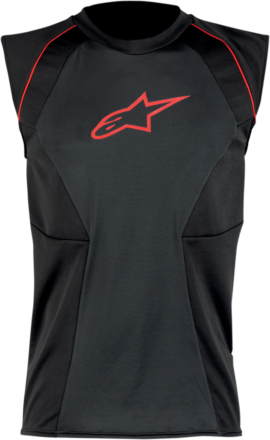Alpinestars MX cooling vest in black and red, small size, protective gear for motocross riders.