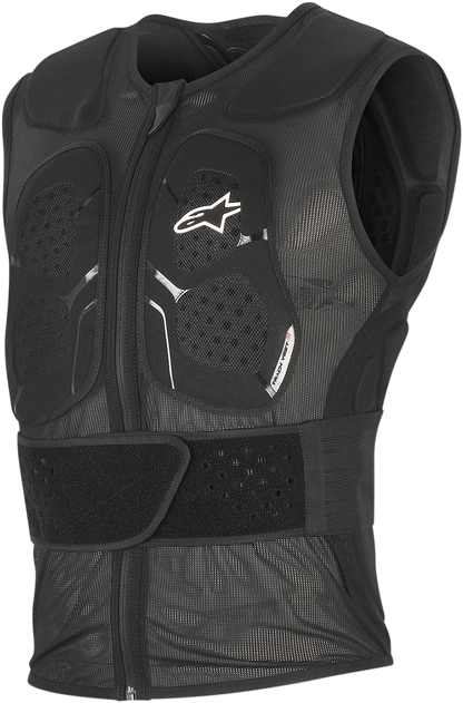Alpinestars Track 2 Vest in black, large size, protective gear designed for motorcycling or racing safety.