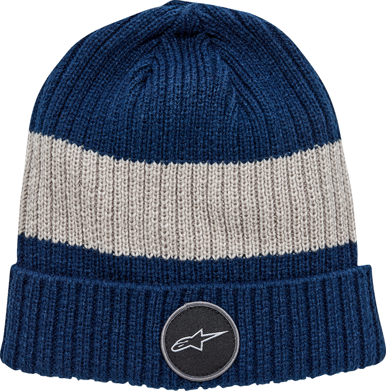 Alpinestars Ward Beanie in blue and gray, protective gear, one size, designed for warmth and comfort.