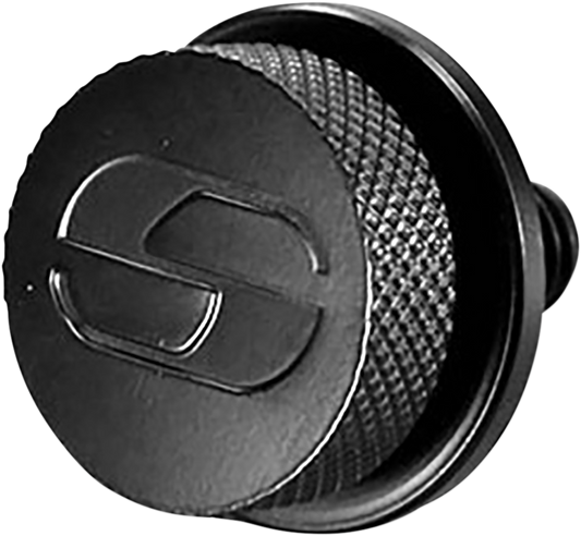Black Saddlemen 1-1/4-inch 28-seat knob for motorcycle seats, designed by Bill's Exhausts, with a durable metal finish.