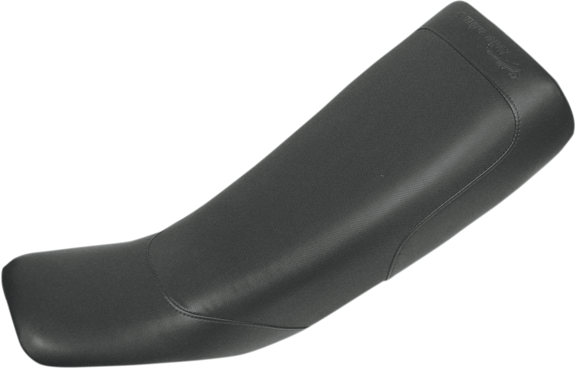 Black SADDLEMEN Adventure Seat for XR 650L, designed for comfort and durability, shown on the motorcycle.