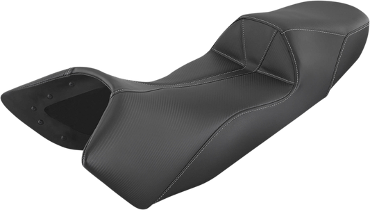 Black SADDLEMEN Adventure Tour Seat for KTM, one-piece stitched design, standard size, compatible with KTM models.