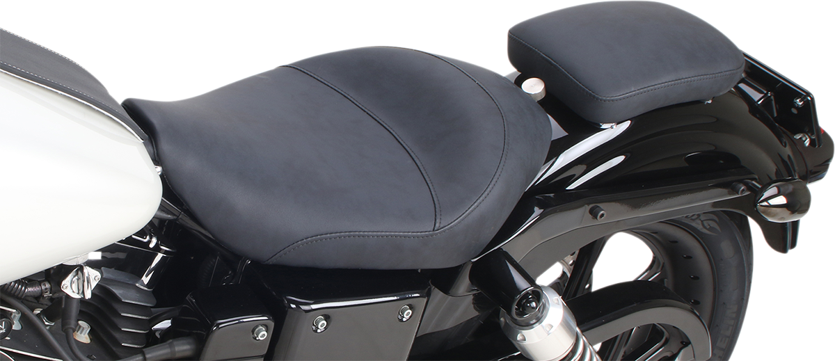 Brushed S3 Pad seat by SADDLEMEN, 7-inch size, designed for motorcycle seats, with a textured brushed finish.