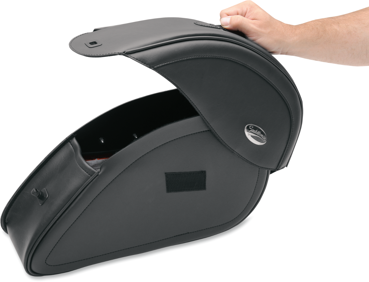 Large Cruis'n Teardrop Saddlebag from SADDLEMEN, designed for motorcycle seats, featuring a durable, stylish design for touring bikes.