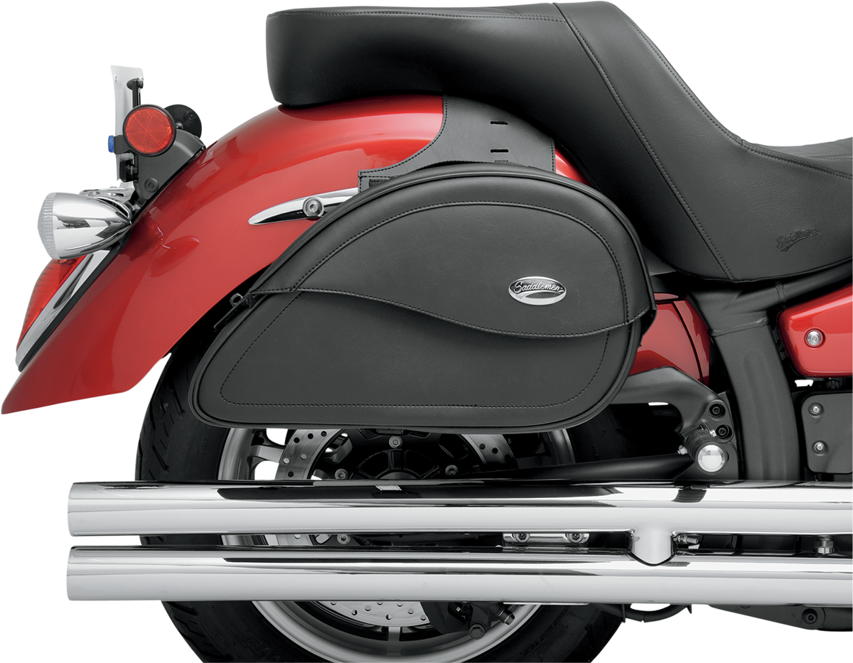 Bill's Exhausts Cruis'n Teardrop Saddlebag for motorcycles, large size, with sleek teardrop design and durable seat construction