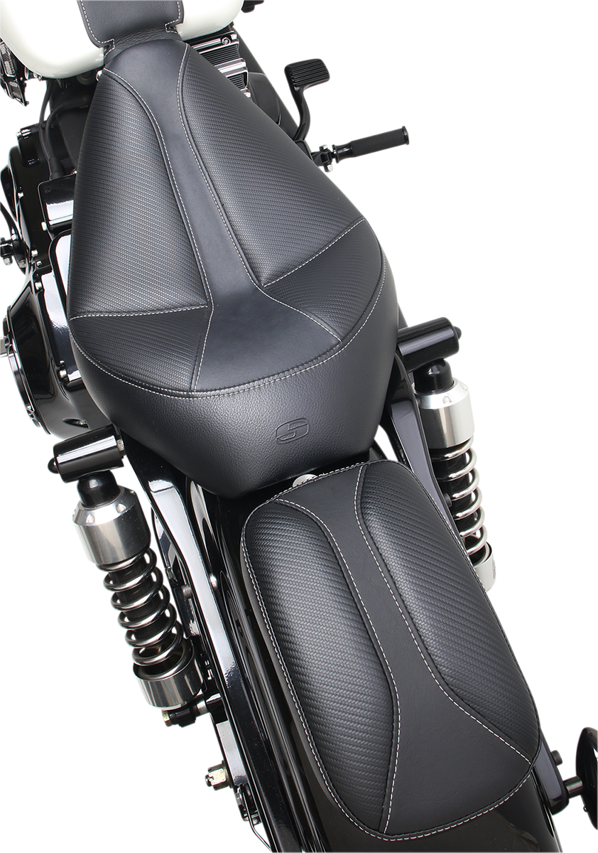 SADDLEMEN Dominator Pad seat by Bill's Exhausts, 6-inch motorcycle saddle pad with durable padding and sleek design.