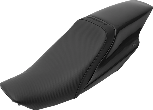 Carbon fiber SADDLEMEN Eliminator Seat Kit for XL models from 2004 to 2020, designed for comfort and style.