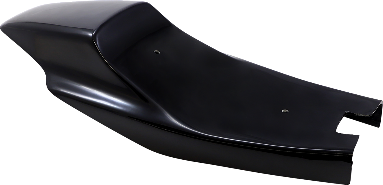Saddlemens Eliminator Tail Section seat with under tail Z4202 for motorcycle, mounted on a bike with a sleek design.