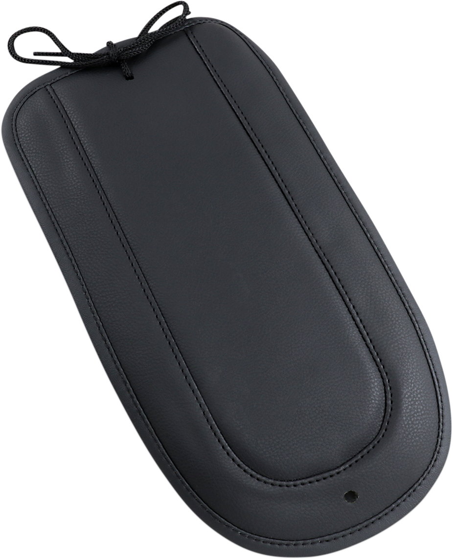 Bill's Exhausts Saddlemen Fender Chap matching smooth solo seat for motorcycle, shown on a sleek bike seat.