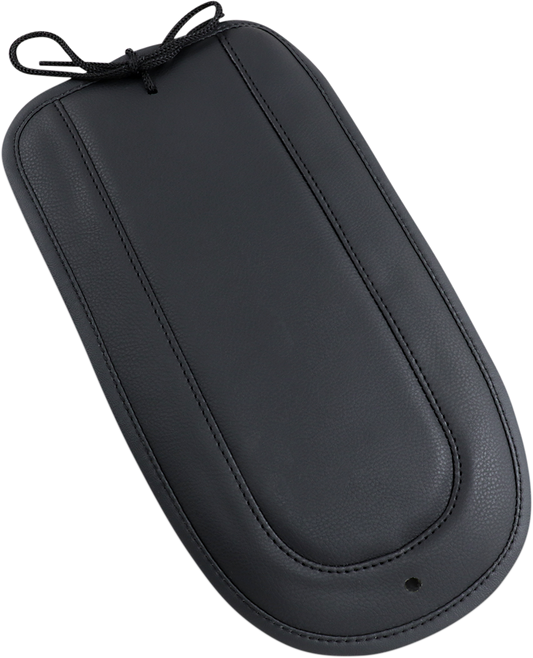 Bill's Exhausts Saddlemen Fender Chap matching smooth solo seat for motorcycle, shown on a sleek bike seat.