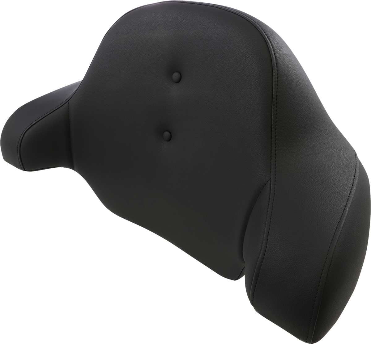 Black SADDLEMEN King Tour-Pak Backrest Pad for RoadSofa pillow top seat, fits FL models 2014-2023, by Bill's Exhausts.