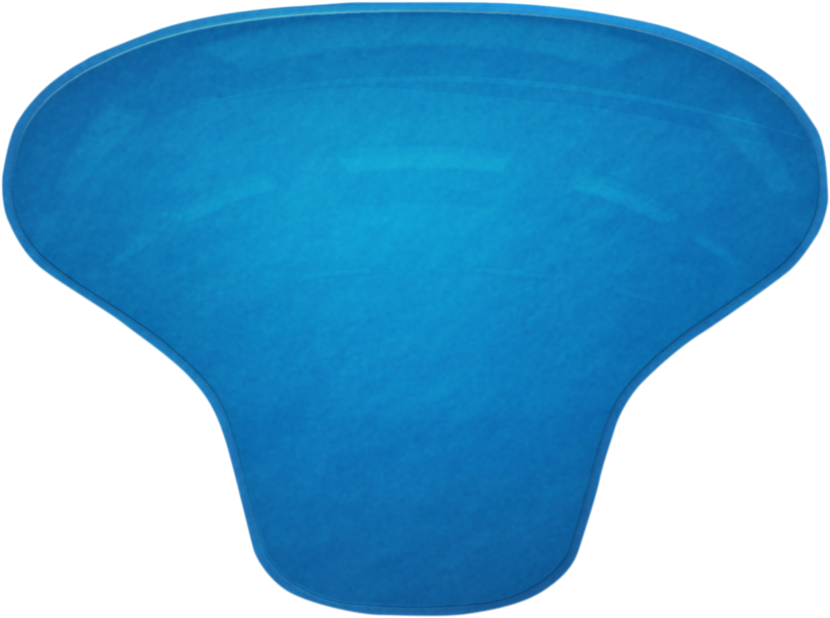 Blue SADDLEMEN Easy Reach seat pad for motorcycles, raw finish, designed for comfort and easy reach, by Bill's Exhausts