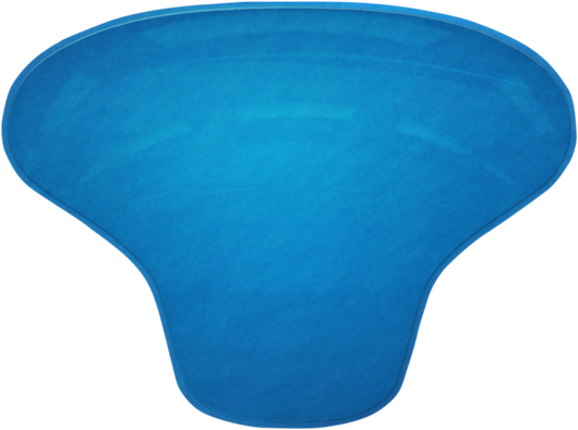 Blue SADDLEMEN Easy Reach seat pad for motorcycles, raw finish, designed for comfort and easy reach, by Bill's Exhausts