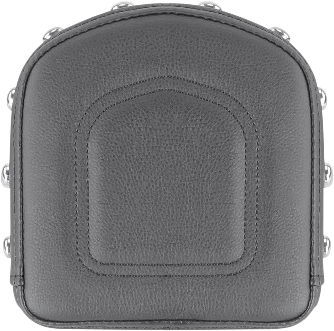 Studded Gravestone Saddlemen seat pad for motorcycle, featuring black leather with decorative studs, designed for comfort and style.