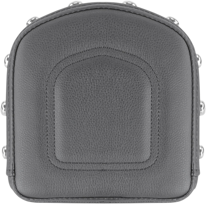 Studded Gravestone Saddlemen seat pad for motorcycle, featuring black leather with decorative studs, designed for comfort and style.