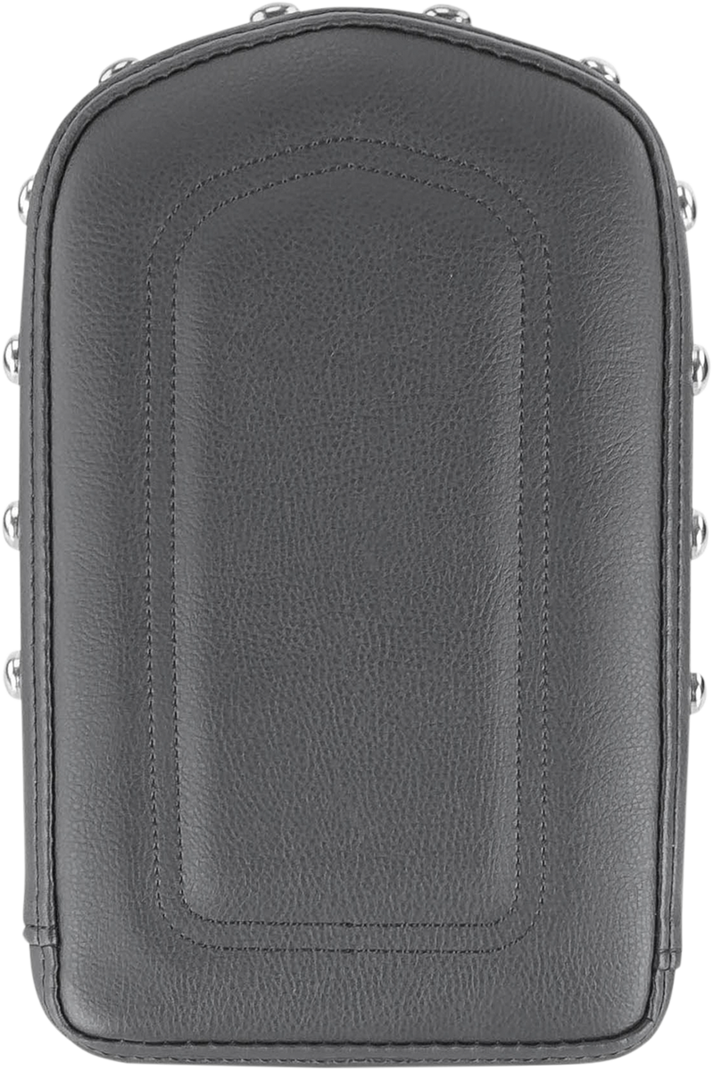 SADDLEMEN Gravestone Studded motorcycle seat pad by Bill's Exhausts, black with silver studs, designed for comfort and style.