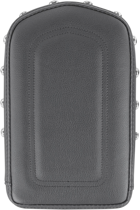 SADDLEMEN Gravestone Studded motorcycle seat pad by Bill's Exhausts, black with silver studs, designed for comfort and style.