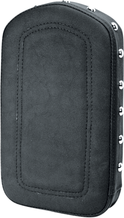 Bill's Exhausts SADDLEMEN Gravestone studded seat pad with textured leather and decorative metal studs, designed for motorcycle seats.