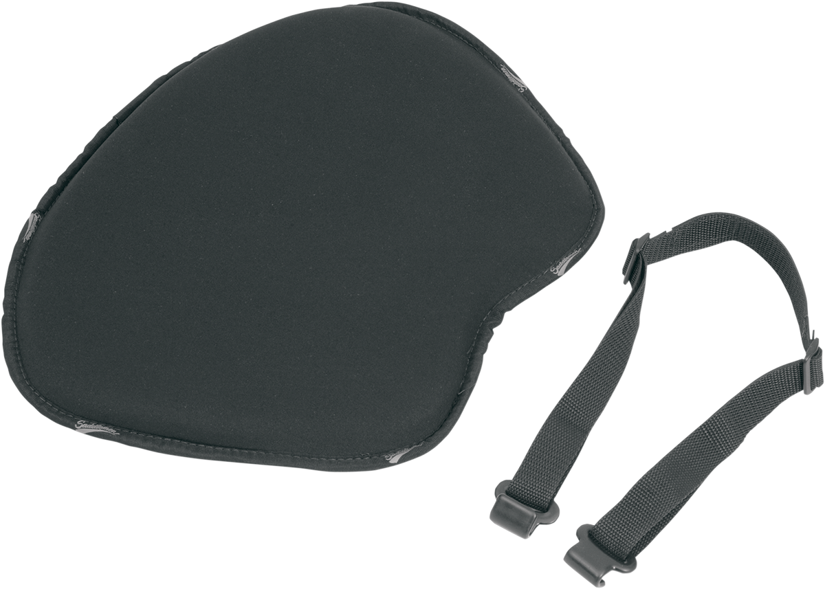 Black Saddlemens Original Comfort seat pad with soft-stretch fabric, extra large size, designed for motorcycle seats.