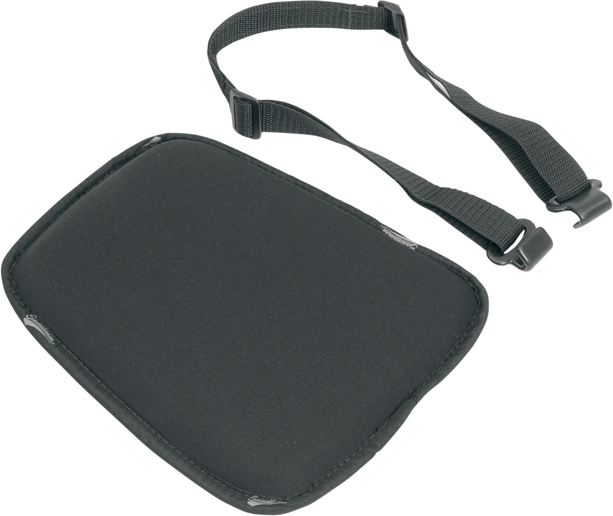 Black Saddlemen Original Comfort seat pad for medium bikes, made with soft-stretch fabric for added comfort and support.