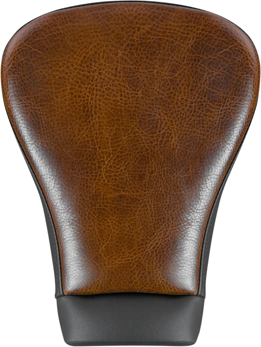 Brown SADDLEMEN Pillion Pad for Lariat Sport seats, designed for Harley FL models 2008-2023, by Bill's Exhausts.