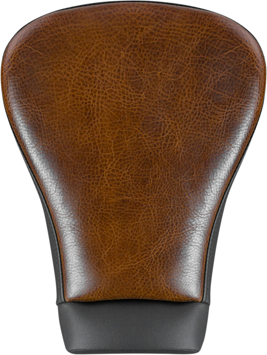 Brown SADDLEMEN Pillion Pad for Lariat Sport seats, designed for Harley FL models 2008-2023, by Bill's Exhausts.